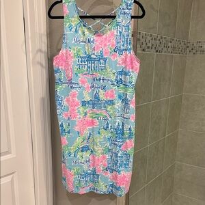 Lilly Pulitzer Kristen Sleeveless Dress Lilly Loves Washington DC Size XL